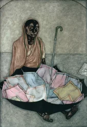 Handkerchief Seller, 1983 (wc no papel)